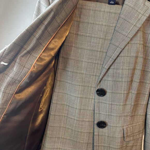 EUC GAP Women’s Business Lined 2 Button Blazer & Dress Pants Brown Plaid- Size 2 - Picture 5 of 12